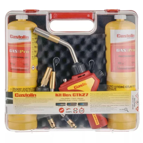 Set Sudură Gaz CASTOLIN CTK27 MAPP, 3 Duze, 2200-2400°C