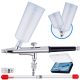 Aerograf Profesional Acțiune Dublă, Duze 0.2 + 0.3 mm, Rezervor Dublu