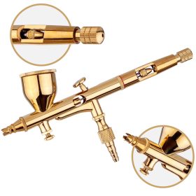 Aerograf de Precizie Auriu, Duza 0.2mm, Dublă Acțiune