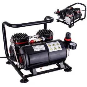   Compresor Aerograf Profesional cu 2 Pistoane, Rezervor 3L, 250W
