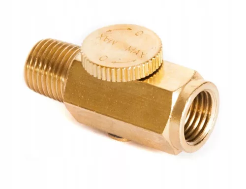 Regulator Pneumatic de Debit Aer E107-3, Alamă, Filet 1/4", 44 mm