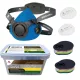Semimască de Protecție Antitoxică Secura 3000 ADR cu Filtru SECAIR 2000.02 P3 R, Design cu Dublu Filtru, Cadru Polipropilenă