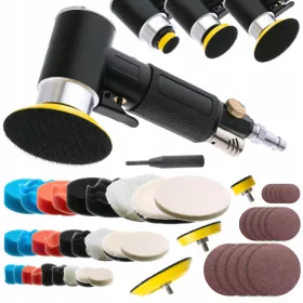   Set pneumatic polizare și șlefuire TECHNIC AT-1500H48, 15.000 RPM, 3 discuri