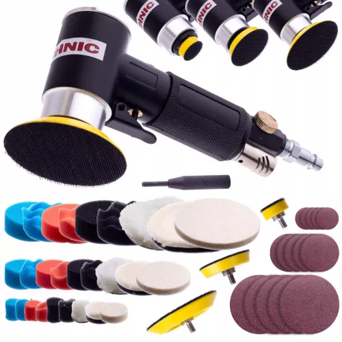 Set pneumatic polizare și șlefuire TECHNIC AT-1500H48, 15.000 RPM, 3 discuri