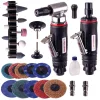 Kit Profesional Polizoare Pneumatice Direct și Unghiular 6mm/3mm, Discuri 50/75mm