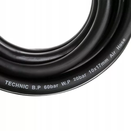 Furtun Compresor Profesional, 5m, 10x17mm, 20 Bari, Cuplaje Rapide
