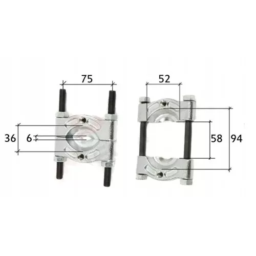 Extractor de Rulmenți TC Technic LT-A1345, Fixare cu Șurub, Oțel de Înaltă Calitate