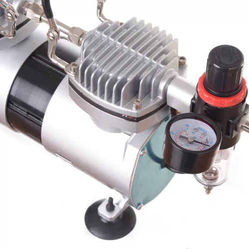 Compresor Airbrush AS19-2, Două Pistoane, 40 l/min, Silențios