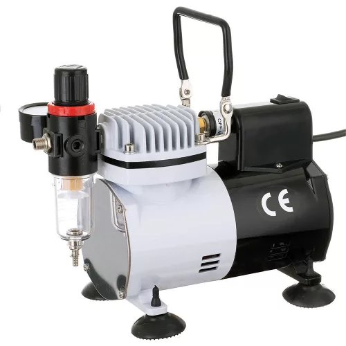 Compresor Aerograf AF18-2, Piston, Fără Ulei, 47 dB