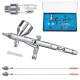 Aerograf HS-80 Acțiune Dublă, Set 3 Duze (0.2-0.5mm) + Filtru Apă