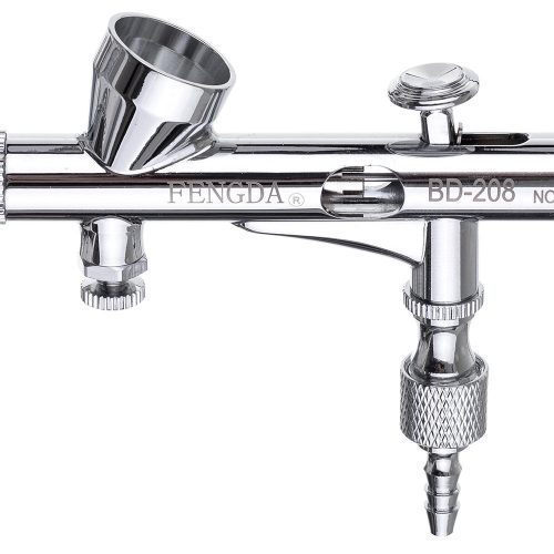 Aerograf Profesional Fengda BD-208 cu Duză de 0.3 mm și Rezervor Rotativ 2 cm³