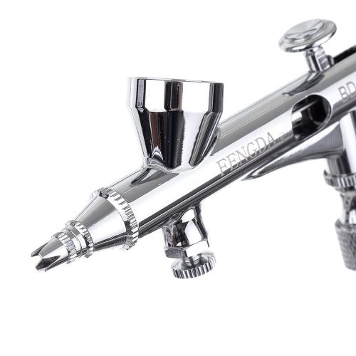 Aerograf Profesional Fengda BD-208 cu Duză de 0.3 mm și Rezervor Rotativ 2 cm³