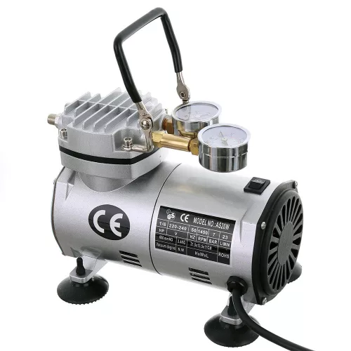 Compresor Airbrush și Pompă de Vid Technic AS20W, Carcasă Metalică, 7 bar