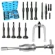 Set extractor rulmenți interiori Technic, 16 piese, cu ciocan cromat și 10 coletoare