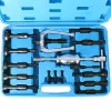 Set extractor rulmenți interiori Technic, 16 piese, cu ciocan cromat și 10 coletoare