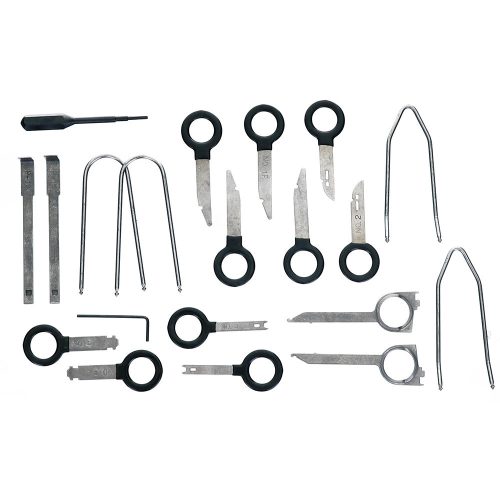 Set Chei Demontare Radiouri Auto, 20 Piese, Oțel și Plastic