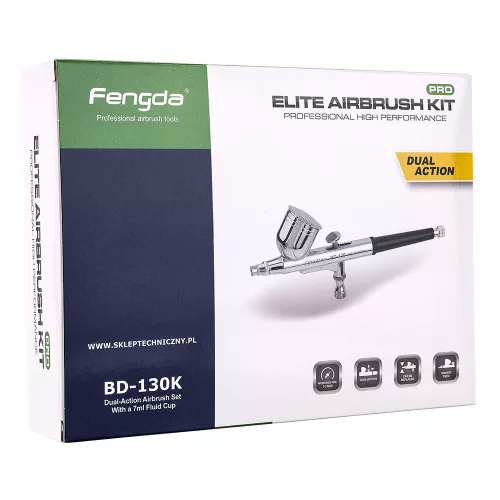 Aerograf FENGDA BD-130K Set Profesional cu 3 Duze