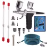 FENGDA BD-116K Set Aerograf Profesional cu 3 Duze (0.2, 0.3, 0.5 mm)