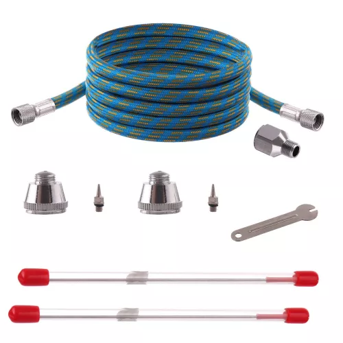 FENGDA BD-116K Set Aerograf Profesional cu 3 Duze (0.2, 0.3, 0.5 mm)
