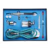 Set Aerograf FENGDA BD-134K, 3 Duze (0.2, 0.3, 0.5 mm), Acțiune Dublă