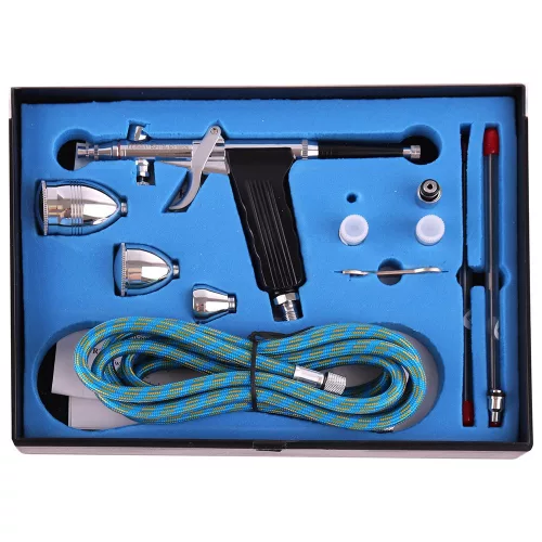 Aerograf FENGDA BD-116C cu 3 Duze (0.3, 0.5, 0.8 mm)