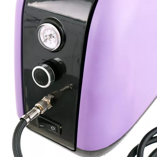 Compresor Aerograf Cosmetic HS-386K (Mov), 1/6 CP, cu Aerograf HS-30