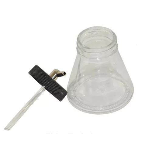 Rezervor Sticlă pentru Pulverizator Vopsea 88cm³ cu Valvă 45° FENGDA BD-158/138