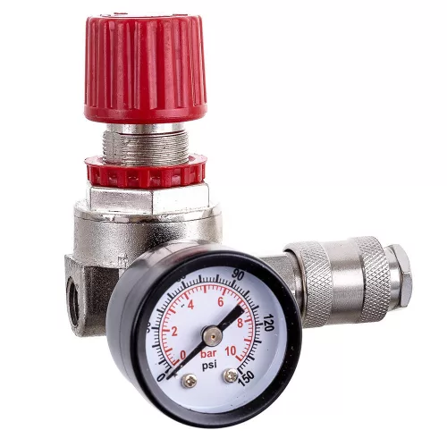 Regulator de Presiune Technic YQ-22 cu Manometru și Conector Rapid 1/4", 0-8 bari