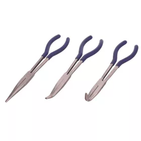   Set Clești Lungi Profesionali, 3 Piese, 275 mm, Capete Îndoite (0°, 45°, 90°)