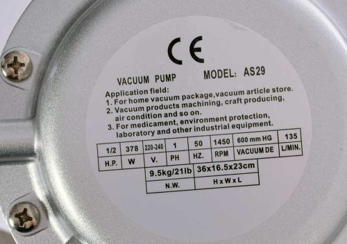 Pompa Vacuum Membrană AS29, 600 mmHg, 128-135 l/min