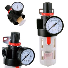   Filtru de Aer TC Technic BFR4000 cu Manometru și Regulator de Presiune, 40 Micron, Conexiune 1/2"