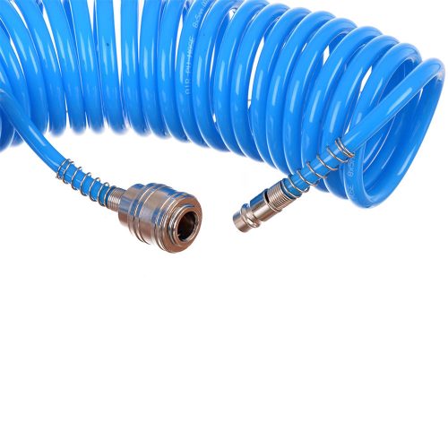 Furtun Spiral Poliuretan 12x8mm, 7.5m, pentru Unelte Pneumatice