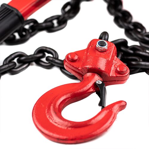 Dispozitiv de ridicare manuală cu clichet Big Red TRC7015 - Capacitate 1,5 tone, Lungime lanț 1,6 m, Înălțime de ridicare 1,5 m