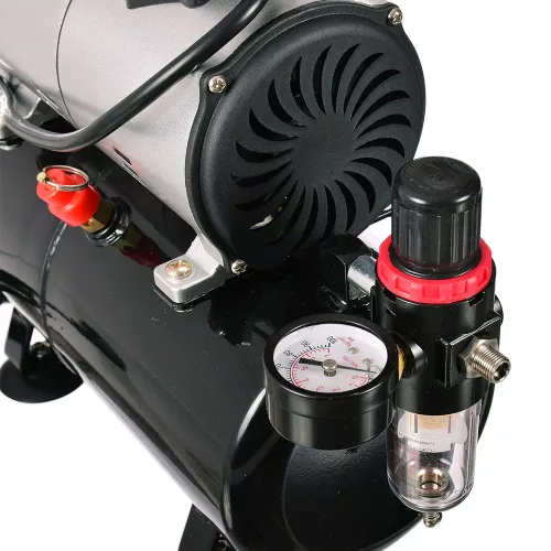 Compresor Airbrush LS-186S cu Rezervor 3L și Ventilator pentru Operare Silențioasă