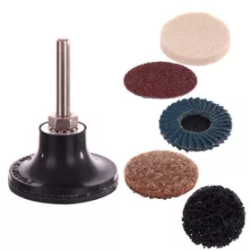 Set discuri șlefuire și polizare 50 mm, arbore 6 mm