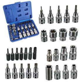 Set Biți și Capete TORX 30 bucăți CrV, cu suport