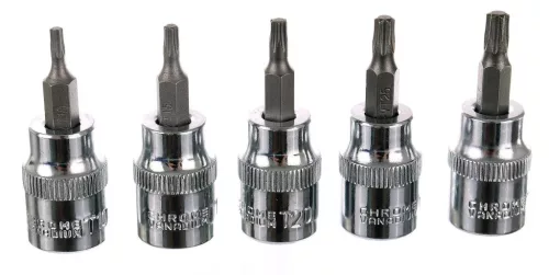 Set Biți și Capete TORX 30 bucăți CrV, cu suport