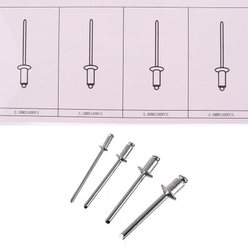 Set Nituri Aluminiu TC Technic, 400 buc, Cutie Plastic