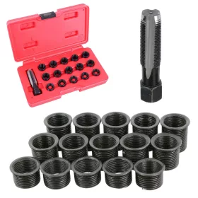 Set Reparare Filet Bujii M14x1.25, 15 Inserții + Tarod