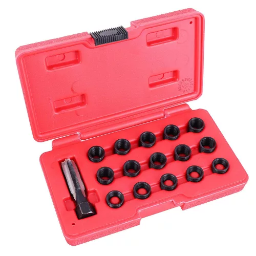 Set Reparare Filet Bujii M14x1.25, 15 Inserții + Tarod
