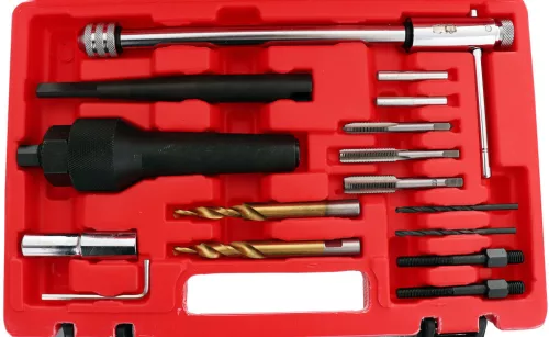 Kit SK2010 Profesional pentru Demontare Bujii Arse și Reparare Filet