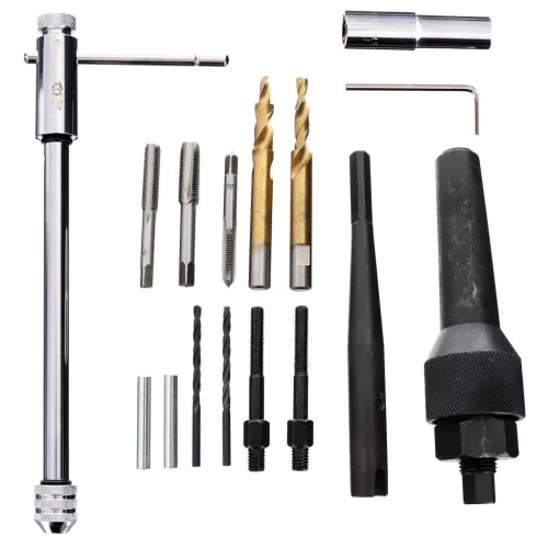 Kit SK2010 Profesional pentru Demontare Bujii Arse și Reparare Filet