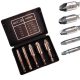 Set Extractoare Șuruburi Rupte, 5 Dimensiuni HSS, Mandrină HEX 1/4"