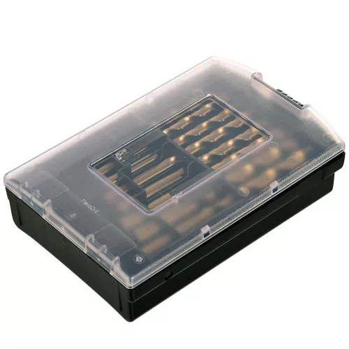 Set Burghie Metal HSS Cobalt, 1-10 mm, 19 Bucăți, Carcasă Plastic