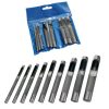 Set perforatoare 9 piese, 3-12 mm, oțel călit, cu husă