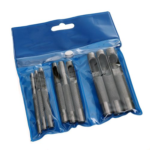 Set perforatoare 9 piese, 3-12 mm, oțel călit, cu husă
