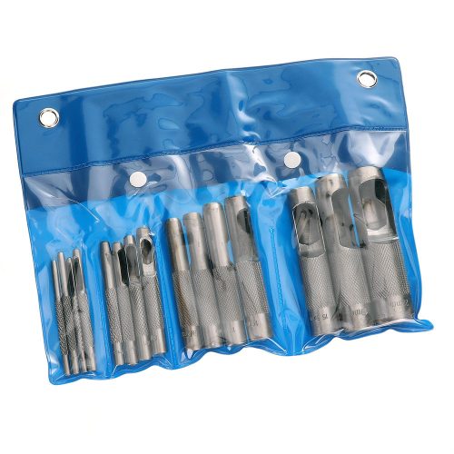 Set perforatoare și decupatoare 15 piese, 2-22 mm, oțel călit