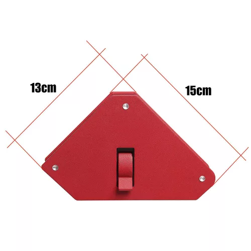 Suport Magnetic de Colț cu Comutator 25 kg, Unghiuri 45°/90°/135°