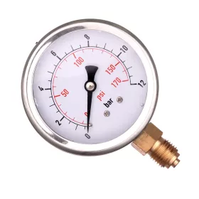   Manometru de presiune 0-12 bar, conexiune 1/4", cu glicerină
