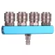 Distribuitor Pneumatic cu 4 Conectori Rapizi, Intrare 1 Conector, 12 Bar